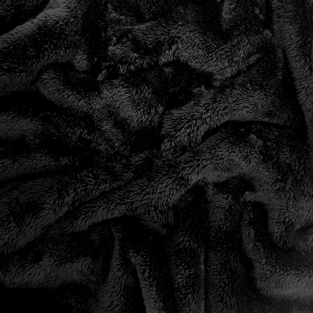 Black fluffy fleece shop